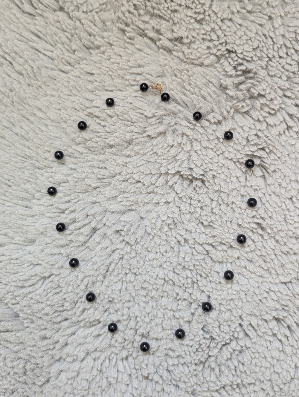 VTG Minimalist Black Floating Bead Illusion Necklace